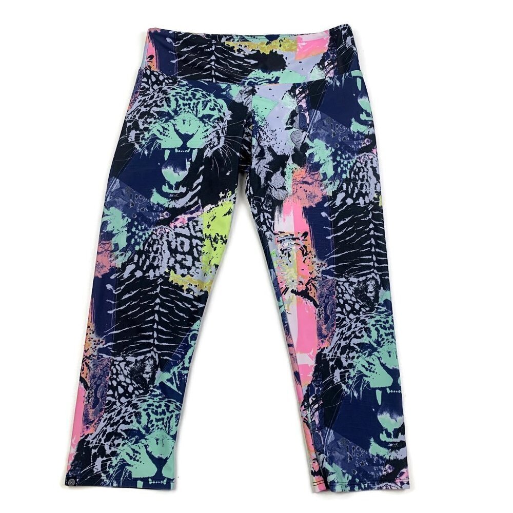 Onzie Jungle Fever/Big Cats Print Yoga/Athletic/Workout Capri's Women's Size S/M